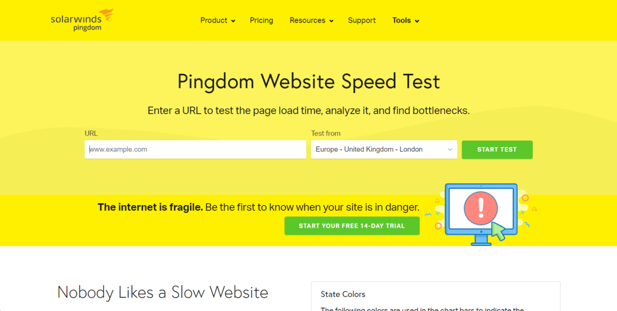 Pingdomトップページ